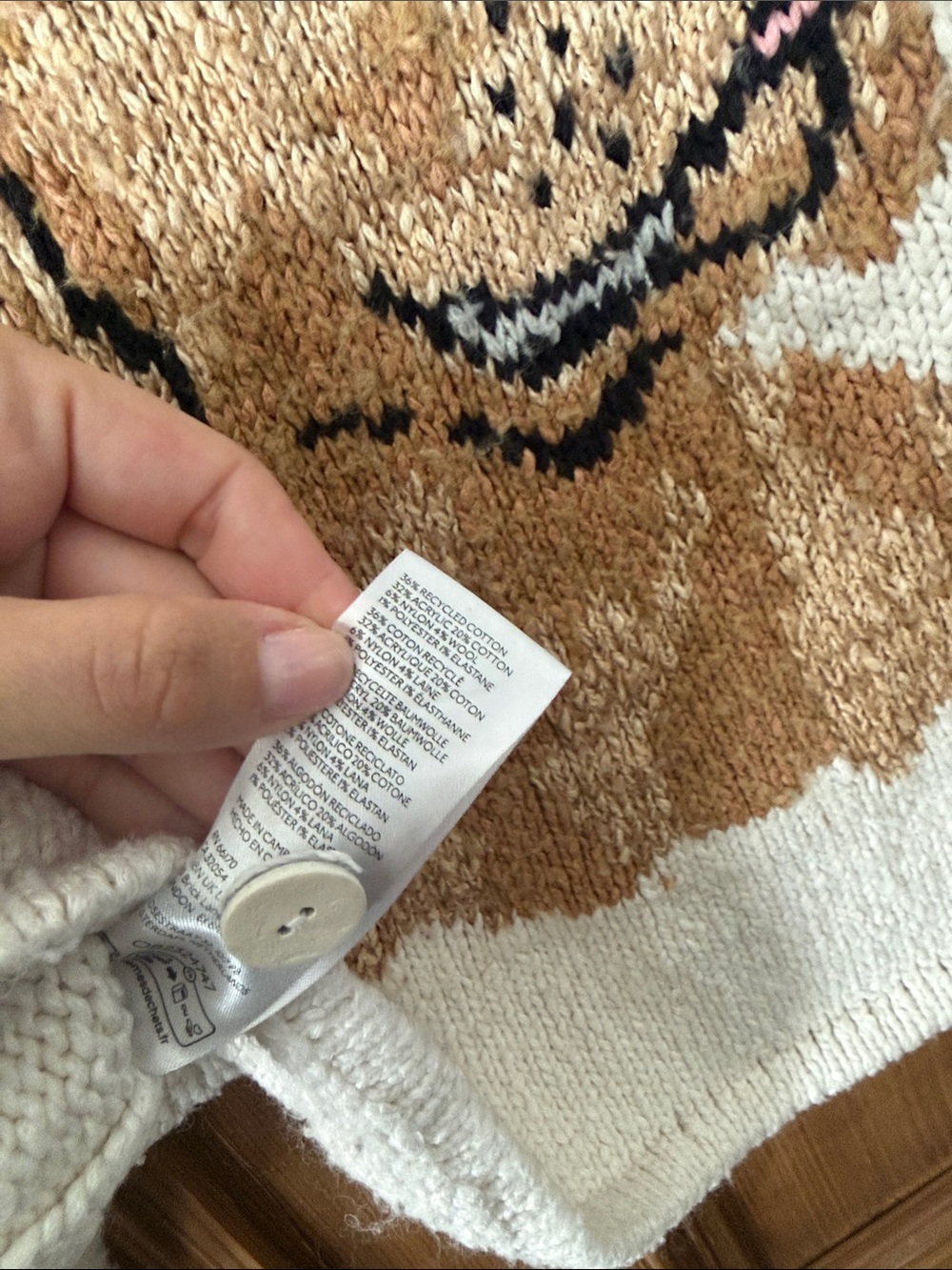 Anthropologie Pilcro Jesse Dog Icon Cardigan Sweater - Picture 8 of 9
